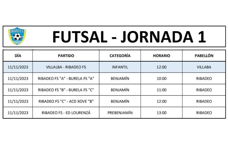 Partidos de futbol sala