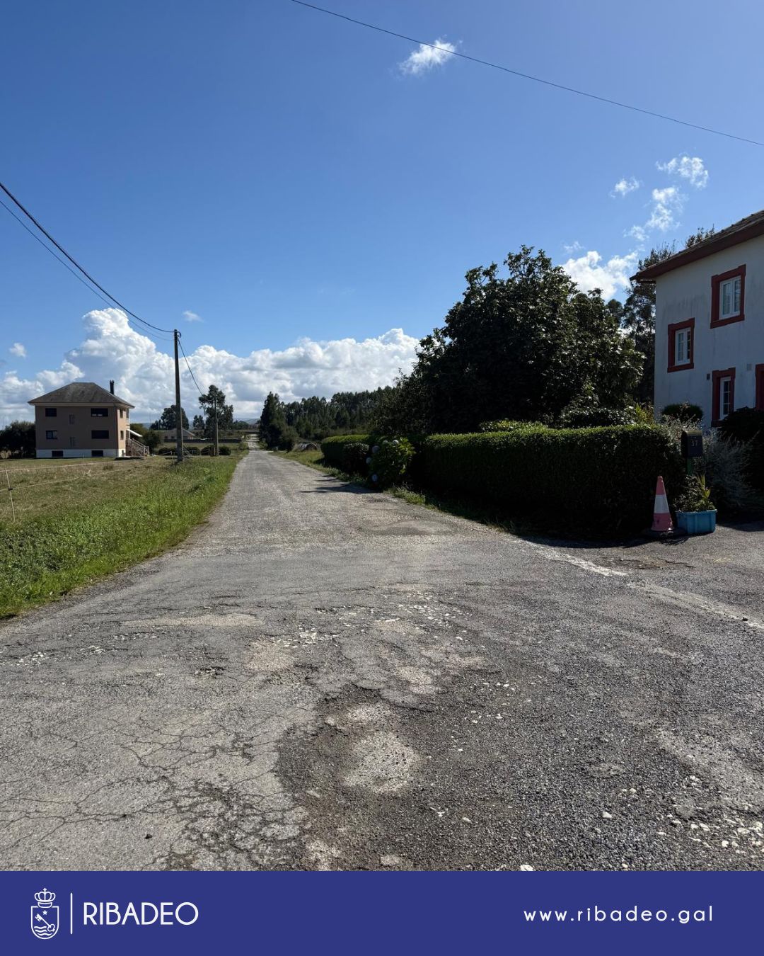Ribadeo inviste 100.000 euros na mellora de varias estradas a través do Plan Avanza Rural 1