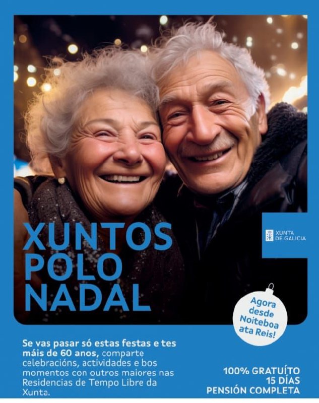 Cartel de Xuntos polo nadal