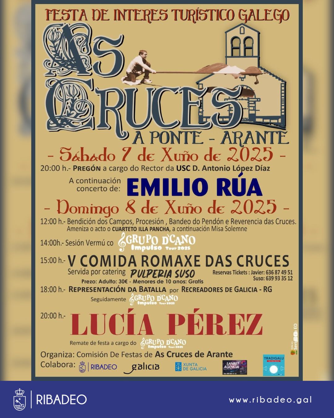 CARTEL AS CRUCES RIBADEO 2025