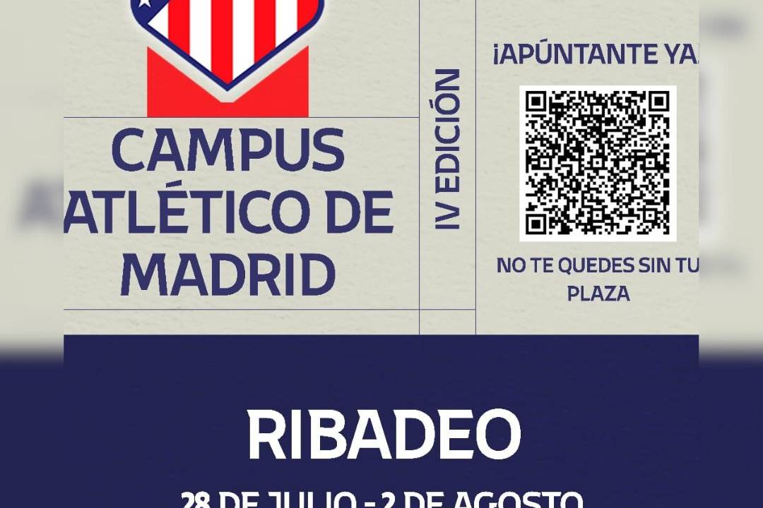 Está aberta a inscrición para participar no campus de verán do Atlético de Madrid que se desenvolverá en Ribadeo do 28 de xullo ao 4 de agosto.