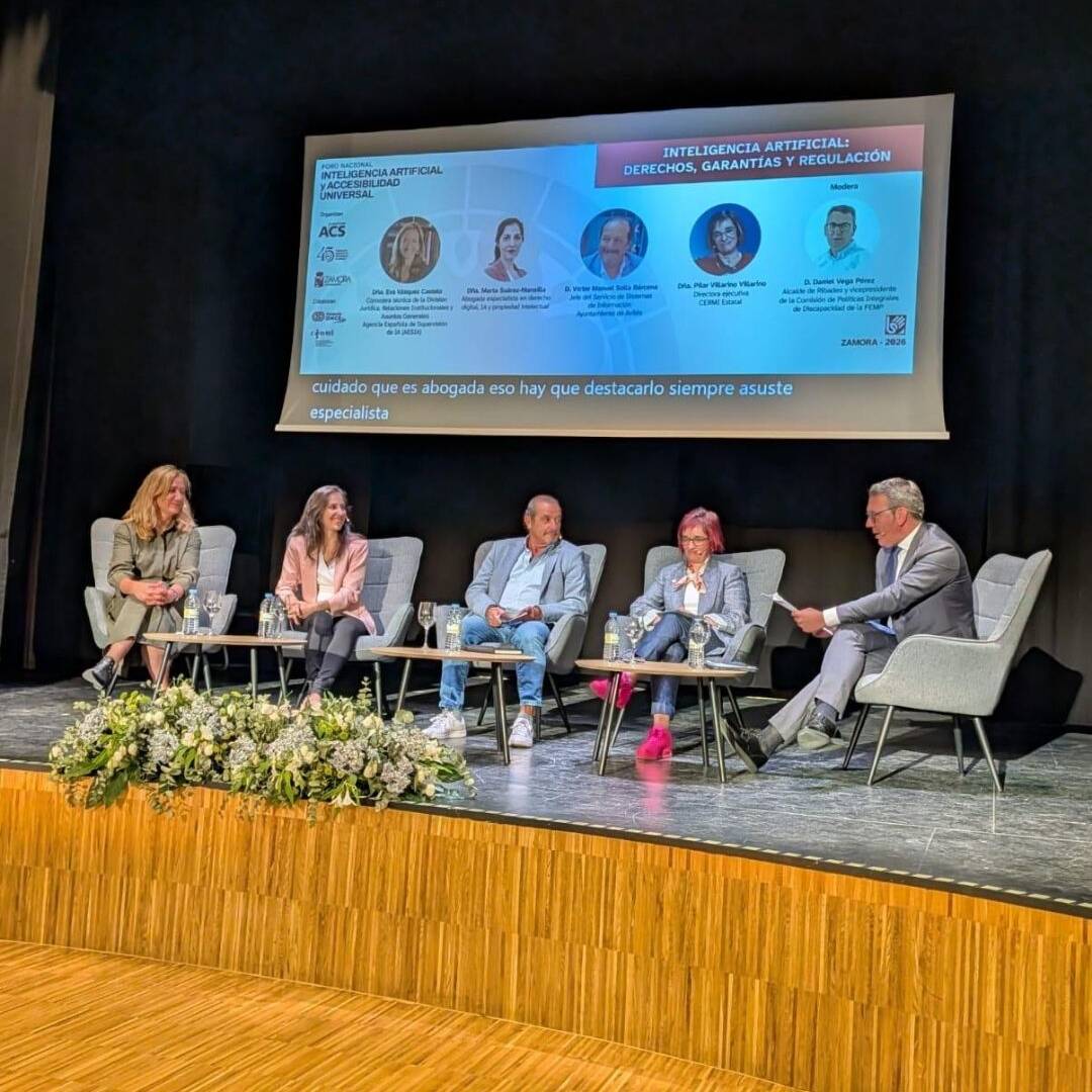 Ribadeo participa en Zamora no Foro Nacional de Intelixencia Artificial e Accesibilidade Universal.