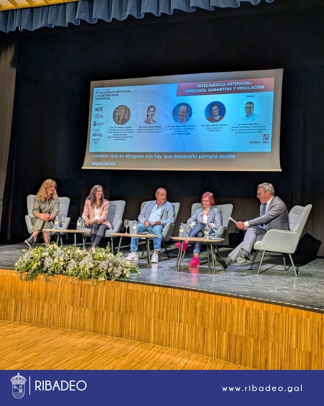 Ribadeo participa en Zamora no Foro Nacional de Intelixencia Artificial e Accesibilidade Universal.