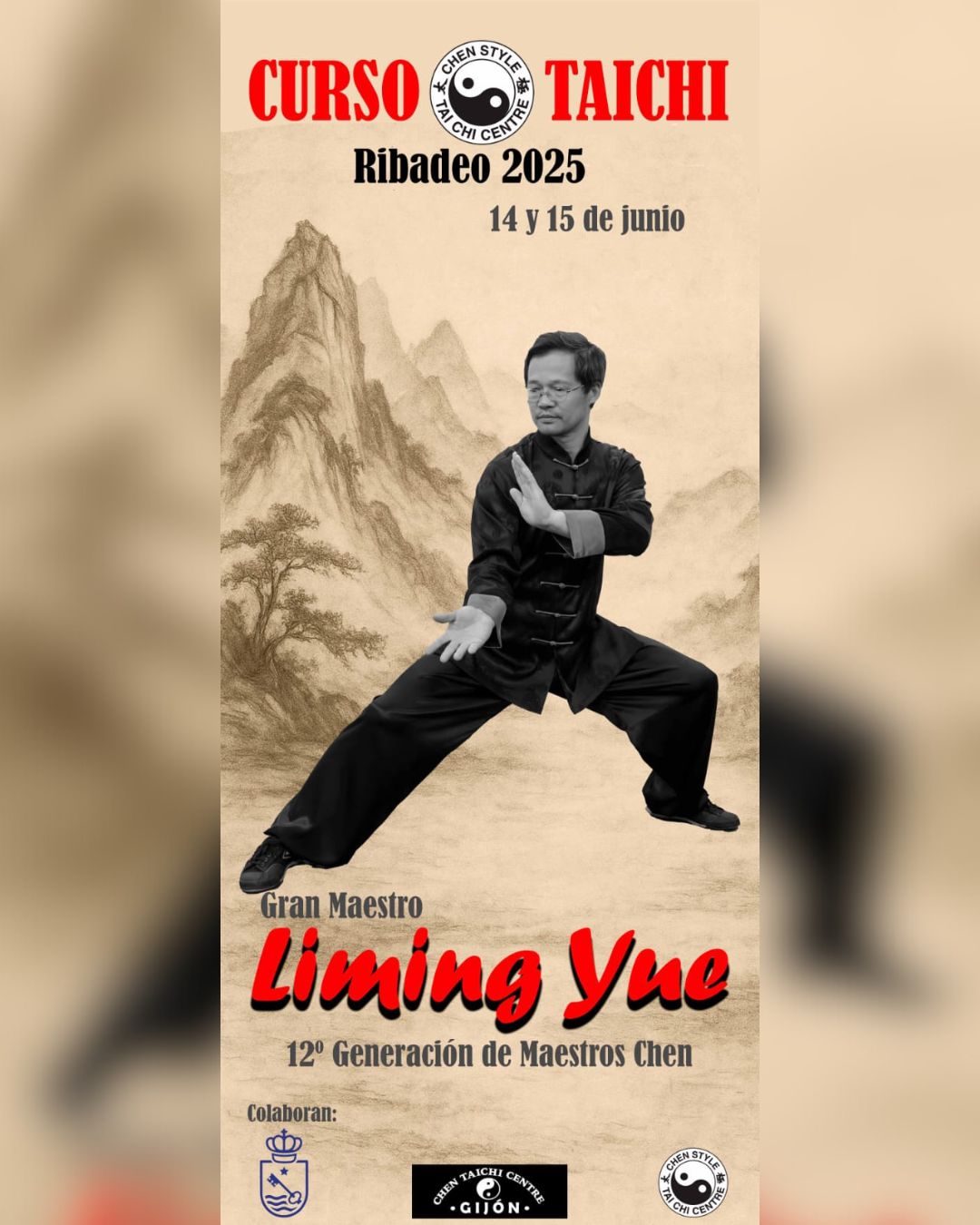O gran mestre Liming Yue impartirá un curso de Tai Chi en Ribadeo os días 14 e 15 de xuño