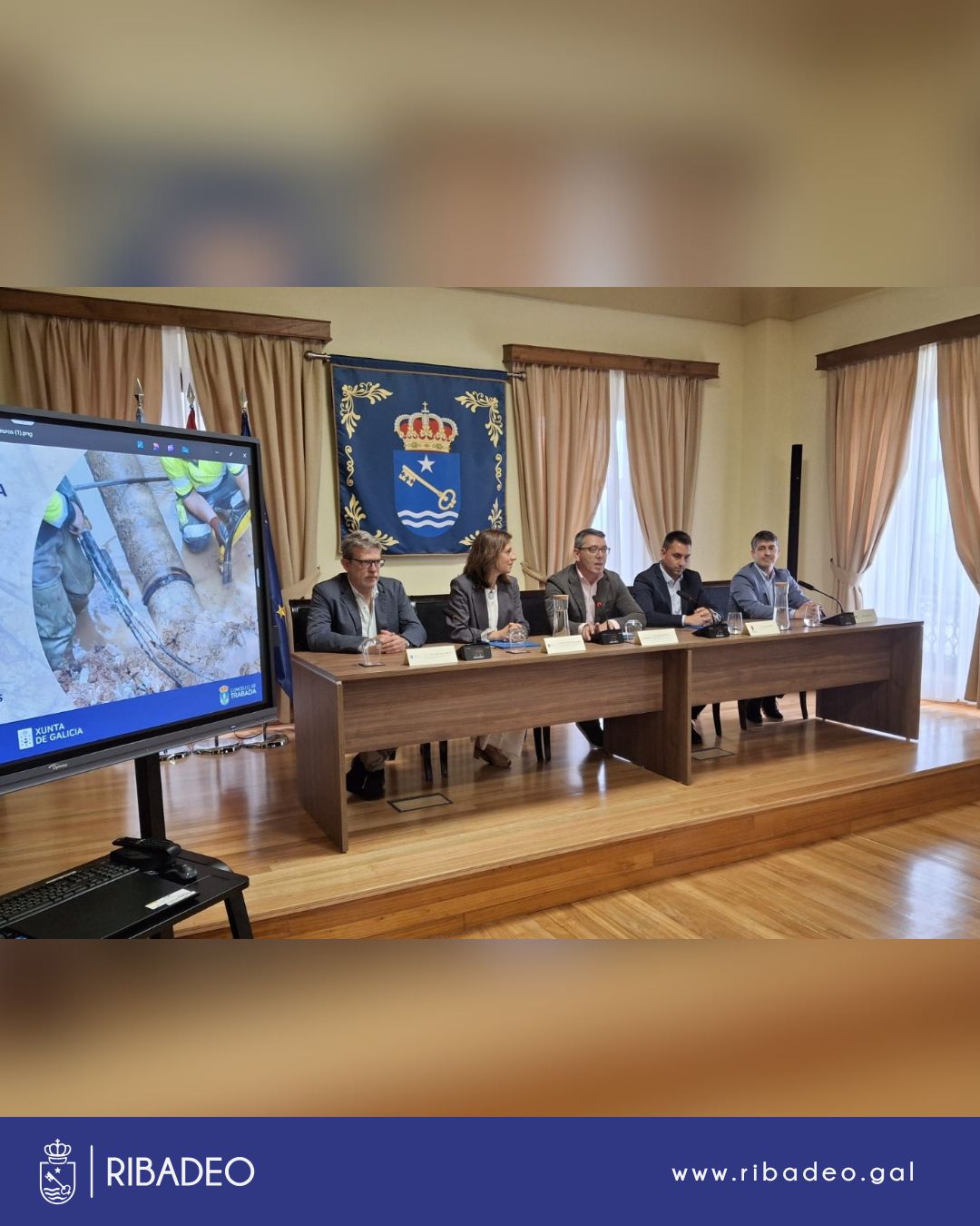 Hoxe foi asinado o convenio para a mellora do abastecemento de auga de Ribadeo e de Trabada 1