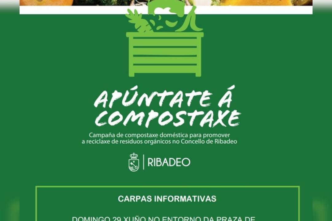 Ribadeo informará sobre a compostaxe doméstica os días 29 de xuño e 2 de xullo.