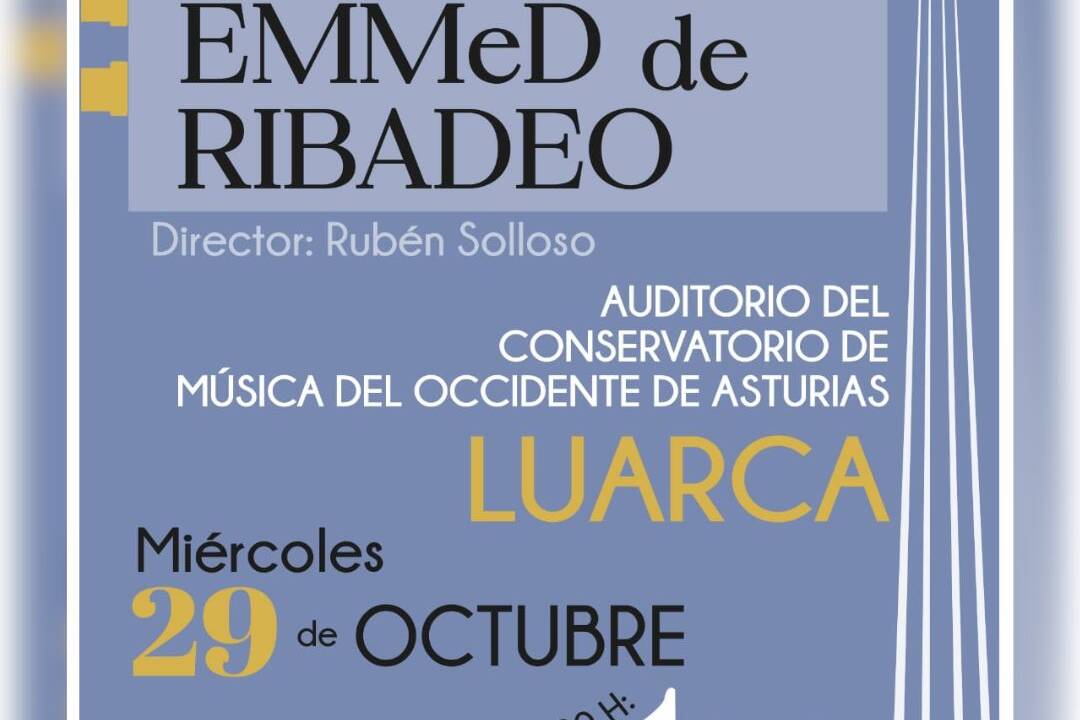 A Big Band da Escola Municipal de Música e Danza de Ribadeo ofrecerá un concerto en Luarca o vindeiro mércores, 29 de outubro.