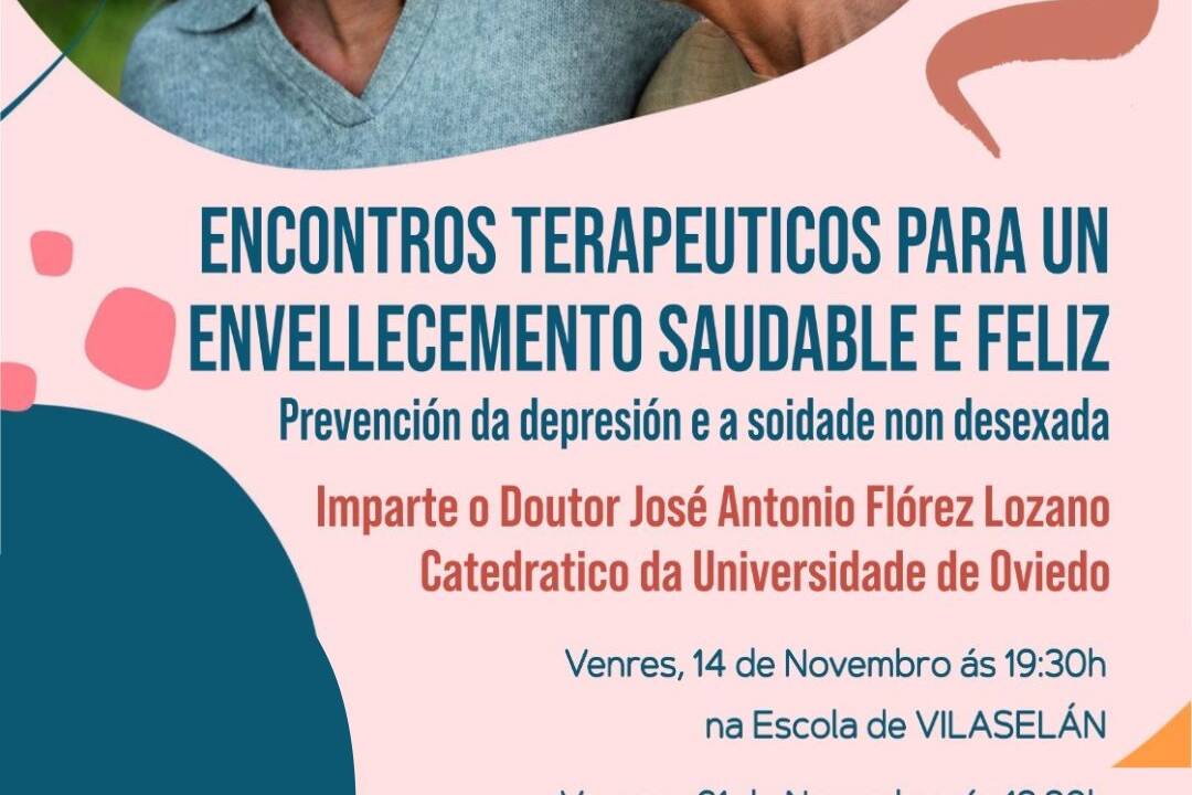 A Concellería de Benestar Social de Ribadeo organiza en novembro Encontros terapéuticos para un envellecemento saudable e feliz nas parroquias de Vilaselán, Rinlo e Vilela.