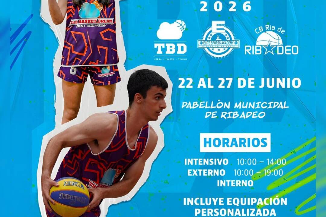 Ribadeo acollerá do 22 ao 27 de xuño unha nova edición do Campus de Tecnificación de Baloncesto The Basket Dream.