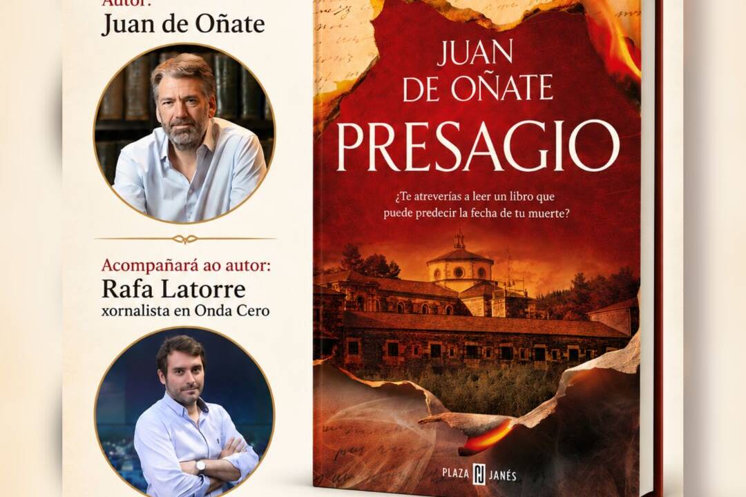 O escritor Juan de Oñate presentará en Ribadeo o 3 de agosto o seu libro Presagio, unha novela de misterio ambientada neste concello.