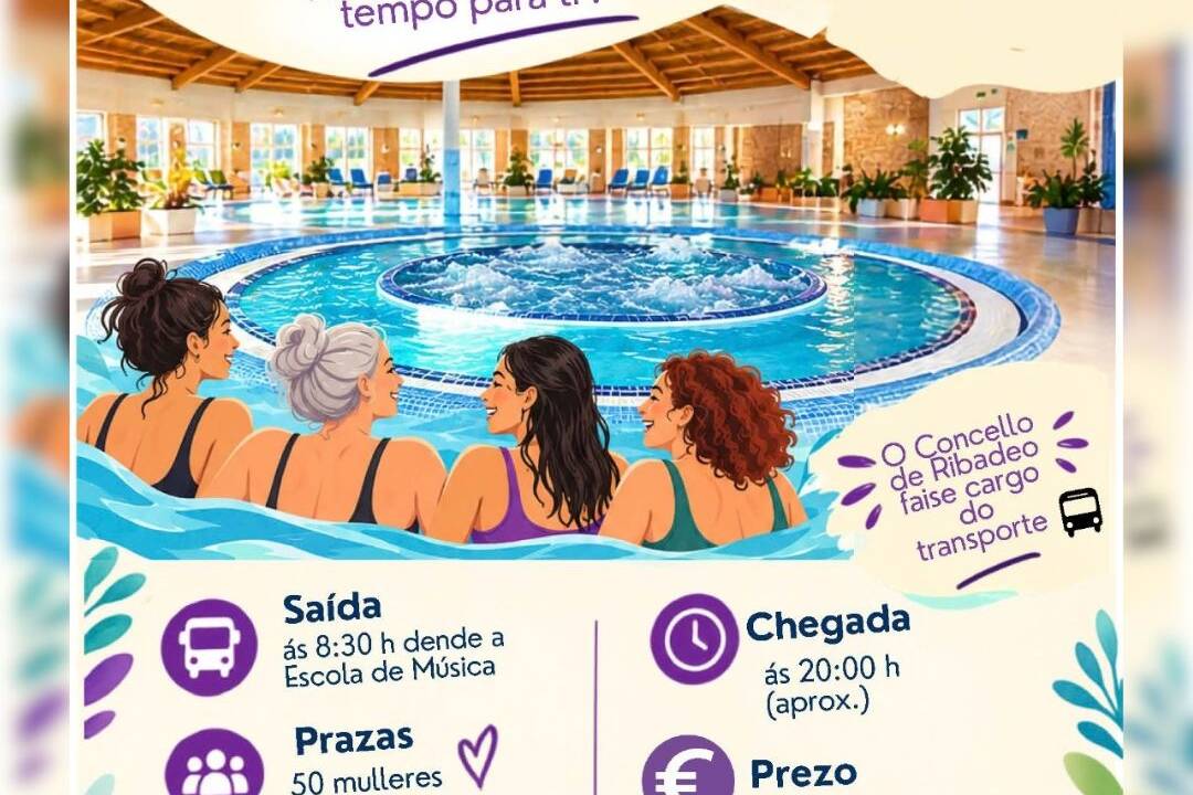 O 25 de outubro terá lugar unha nova saída do programa Muller e Benestar: Tempo para Ti do Concello de Ribadeo.