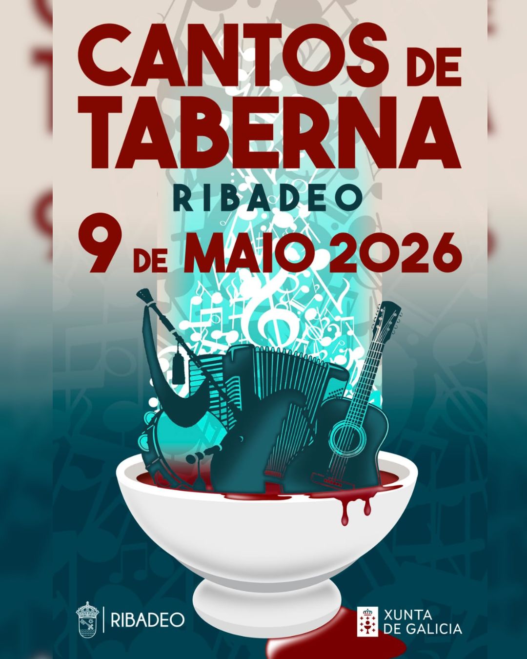 A novena edición dos Cantos de Taberna, que organiza o Concello de Ribadeo, terá lugar o 9 de maio.