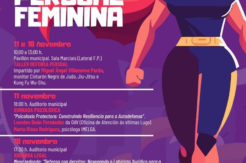 Cartel taller defensa persoal femenina